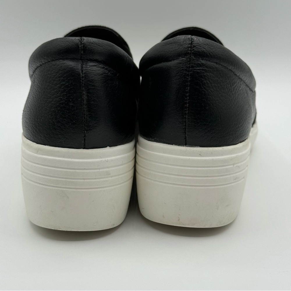 Giani Bernini Xenaa Black Slip-on Wedge Sneakers Suede & Leather Platform SZ 7.5 - Picture 4 of 15